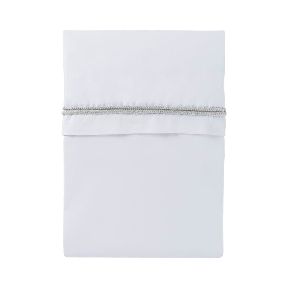 Cot sheet | White / Silver Grey