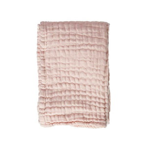 Soft Mousseline Blanket Toddler Bed | Soft Pink